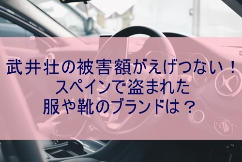 武井壮の被害額がえげつない スペインで盗まれた服や靴のブランドは